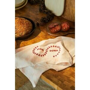 Urban Outfitters Pax Block Print Dish Towel Maeve Mushroom